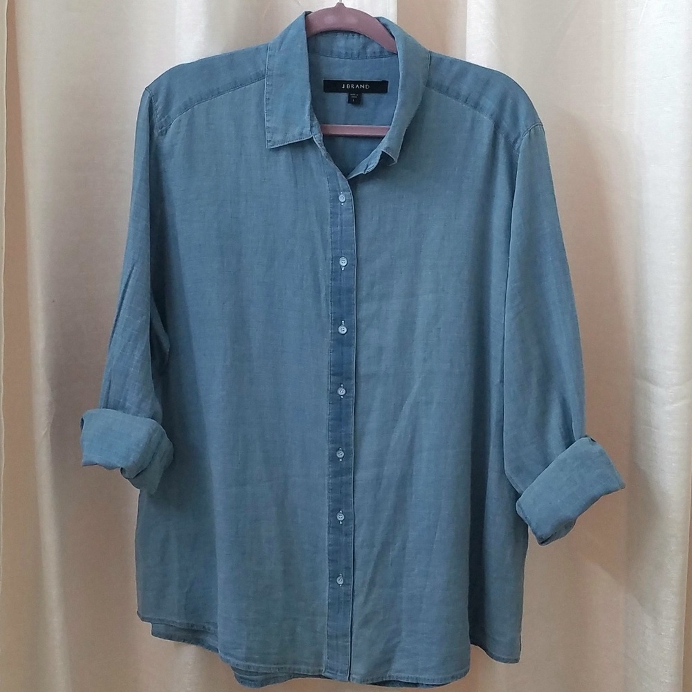 NWOT J Brand Chambray Button Down Shirt